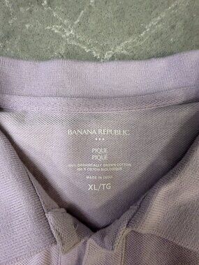 Banana Republic Light Lavender Organic Cotton Piqué Polo – Men’s XL